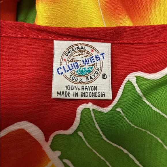 Club West Women’s Floral Boxy Kimono Poncho Beach Dress Coverup, Red, OS - Picture 5 of 11